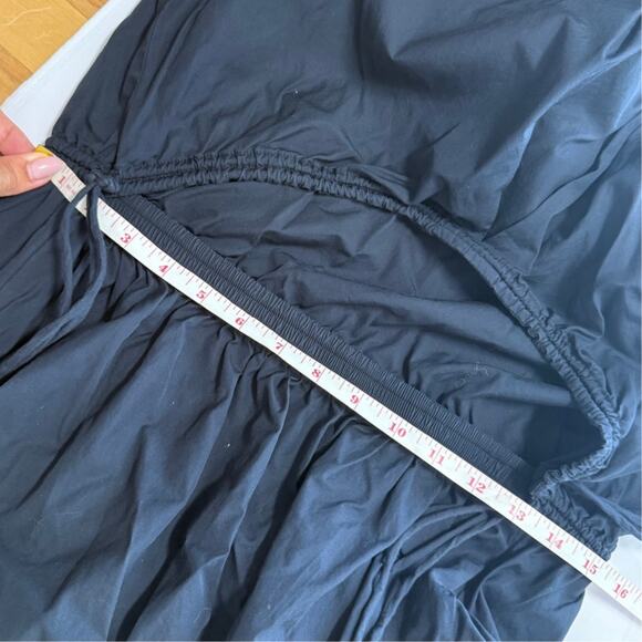 Rag and Bone Dress Joan Poplin Midi Dress in Black Size Large Cotton Collared - Picture 8 of 9